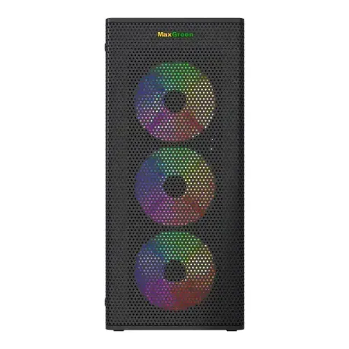 MaxGreen PS195-15 Mid-Tower ATX Gaming Casing With 4x ARGB Fan